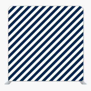 Navy Stripes Single Sided Tension Fabric Backdrop Frame and Fabric Set